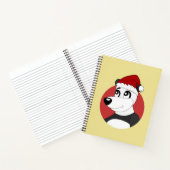 Christmas cartoon with cute panda bear notebook notizblock (Innenseite)