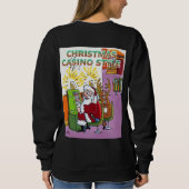 Christmas Casino Style Frauen schwarzes Sweatshirt (Rückseite)