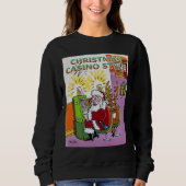 Christmas Casino Style Women Black Sweatshirt (Vorderseite)