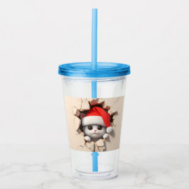 Christmas Cat 3D Acryltrinkbecher
