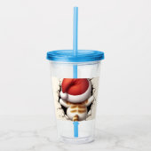 Christmas Cat 3D Acryltrinkbecher (Vorderseite)