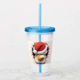 Christmas Cat 3D Acryltrinkbecher