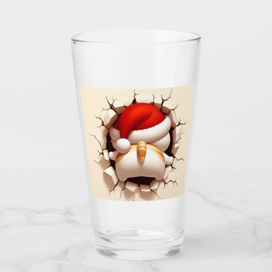 Christmas Cat 3D Glas (Vorderseite)
