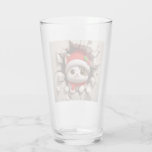 Christmas Cat 3D Glas (Rückseite)