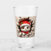 Christmas Cat 3D Glas (Vorderseite)