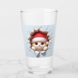Christmas Cat 3D Glas