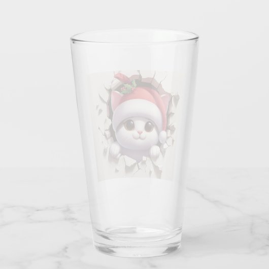 Christmas Cat 3D Glas (Rückseite)