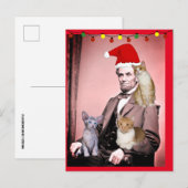 CHRISTMAS CAT ABRAHAM LINCOLN KATZEN Postkarten (Vorne/Hinten)