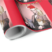 CHRISTMAS CAT ABRAHAM LINCOLN KATZEN WRAPPING PAPI GESCHENKPAPIER (Rolleneckpunkt)