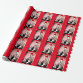 CHRISTMAS CAT ABRAHAM LINCOLN KATZEN WRAPPING PAPI GESCHENKPAPIER (Ungerollt)
