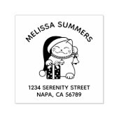 Christmas Cat Arch Address Permastempel (Design)