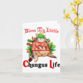 Christmas Cat Bless My Little Funny Cat Life Cat M Karte (Gelbe Blume)