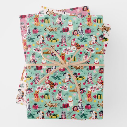 CHRISTMAS CAT CHAOS GESCHENKPAPIER SET (Beispiel)