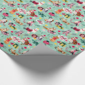 CHRISTMAS CAT CHAOS MINT Roll Geschenkpapier (Ecke)