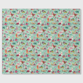 CHRISTMAS CAT CHAOS MINT Roll Geschenkpapier (Flach)