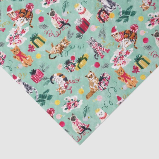 CHRISTMAS CAT CHAOS  SEIDENPAPIER (Detail)