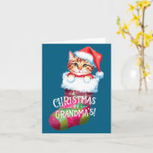 Christmas Cat _ Christmas At Grandma Cat _ Cute Ca Karte (Gelbe Blume)