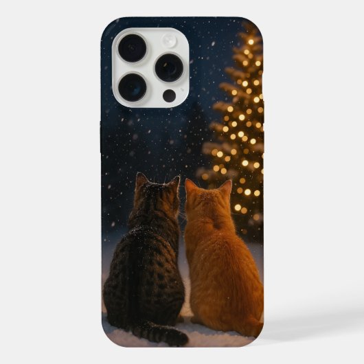 Christmas Cat Couple iPhone Case 15 Pro Max iPhone Hülle (Rückseite)