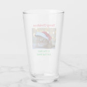 Christmas Cat Dad Best Ever PET Foto Beer Pint Glas (Rückseite)