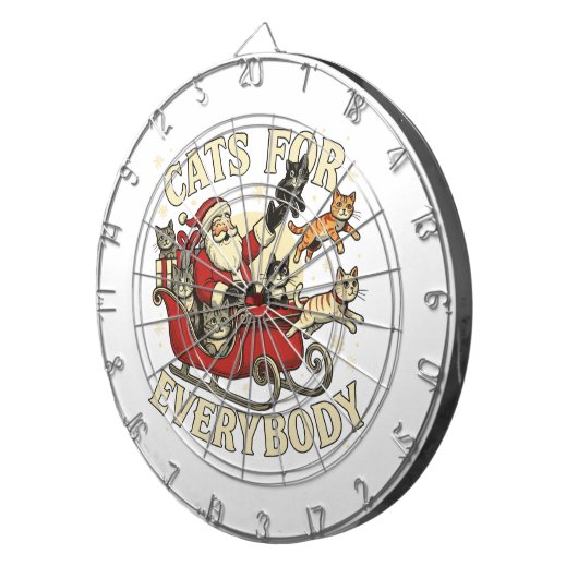 Christmas Cat Dartscheibe (Vorderseite rechts)