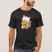 CHRISTMAS CAT Eating GINGERBREAD CAT Cookie T-Shirt (Vorderseite)