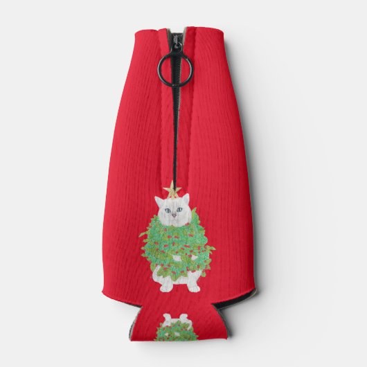 CHRISTMAS CAT FLASCHENKÜHLER (Rückseite)