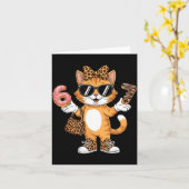 Christmas Cat For Women 6 7 Tee Meme Leopard Bow X Karte (Gelbe Blume)