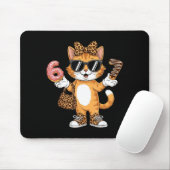 Christmas Cat For Women 6 7 Tee Meme Leopard Bow X Mousepad (Mit Mouse)