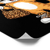 Christmas Cat For Women 6 7 Tee Meme Leopard Bow X Poster (Ecke)