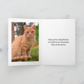 Christmas Cat Foto Feiertagskarte (Innenseite)