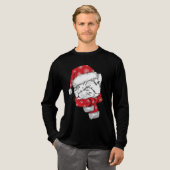 Christmas cat - funny christmas Tri-Blend shirt (Volle Vorderseite)
