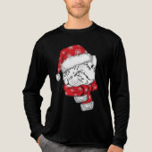 Christmas cat - funny christmas Tri-Blend shirt (Vorderseite)