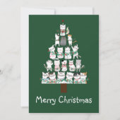 Christmas Cat Funny Tree Funny Funny Einladung (Vorderseite)