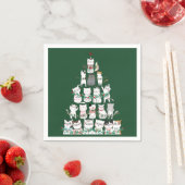 Christmas Cat Funny Tree Funny Funny Serviette (Beispiel)