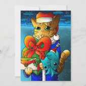 Christmas Cat Guest Karte (Vorderseite)