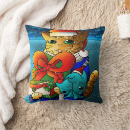 Christmas Cat Guest Kissen