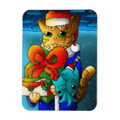 Christmas Cat Guest Magnet (Vertikal)