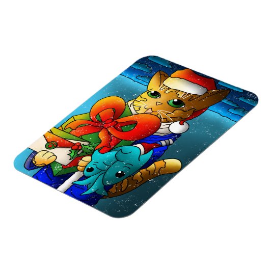 Christmas Cat Guest Magnet (Linke Seite)