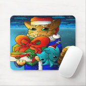 Christmas Cat Guest Mousepad (Mit Mouse)