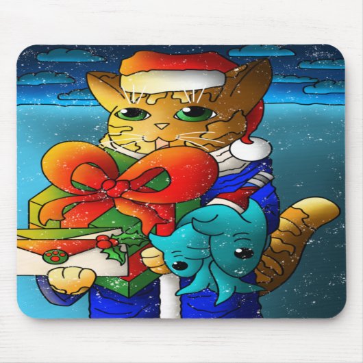 Christmas Cat Guest Mousepad (Vorne)