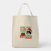 Christmas Cat Handy Holiday Carryall for Cat Lover Tragetasche (Rückseite)