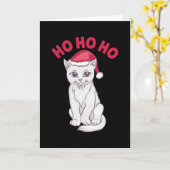 Christmas Cat Ho Ho Ho Karte (Gelbe Blume)