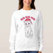 Christmas Cat Ho Ho Ho Sweatshirt (Vorderseite)