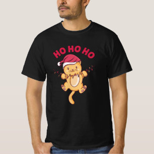 Christmas Cat Ho Ho Ho T-Shirt