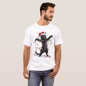 Christmas Cat Holiday Lights T-Shirt (Vorne ganz)