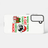 Christmas Cat Holiday Tech Accessory for cat lover Samsung Galaxy Hülle (Rückseite (Horizontal))