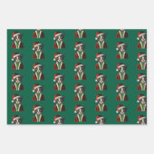 Christmas Cat in Santa Claus Coat Sweater Hat Geschenkpapier Set (Vorderseite 3)