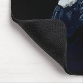 Christmas Cat In Santa Hat Holding A Gun And Dinos Mousepad (Ecke)