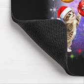 Christmas Cat In Space Meowy Xmas Ornaments Kitty  Mousepad (Ecke)