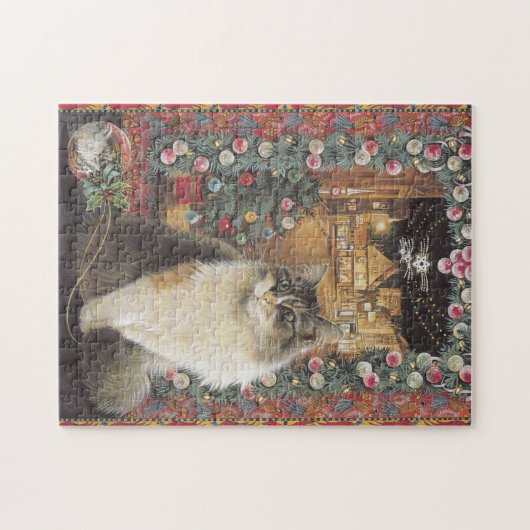 CHRISTMAS CAT JIG SAW PUZZLE (Horizontal)
